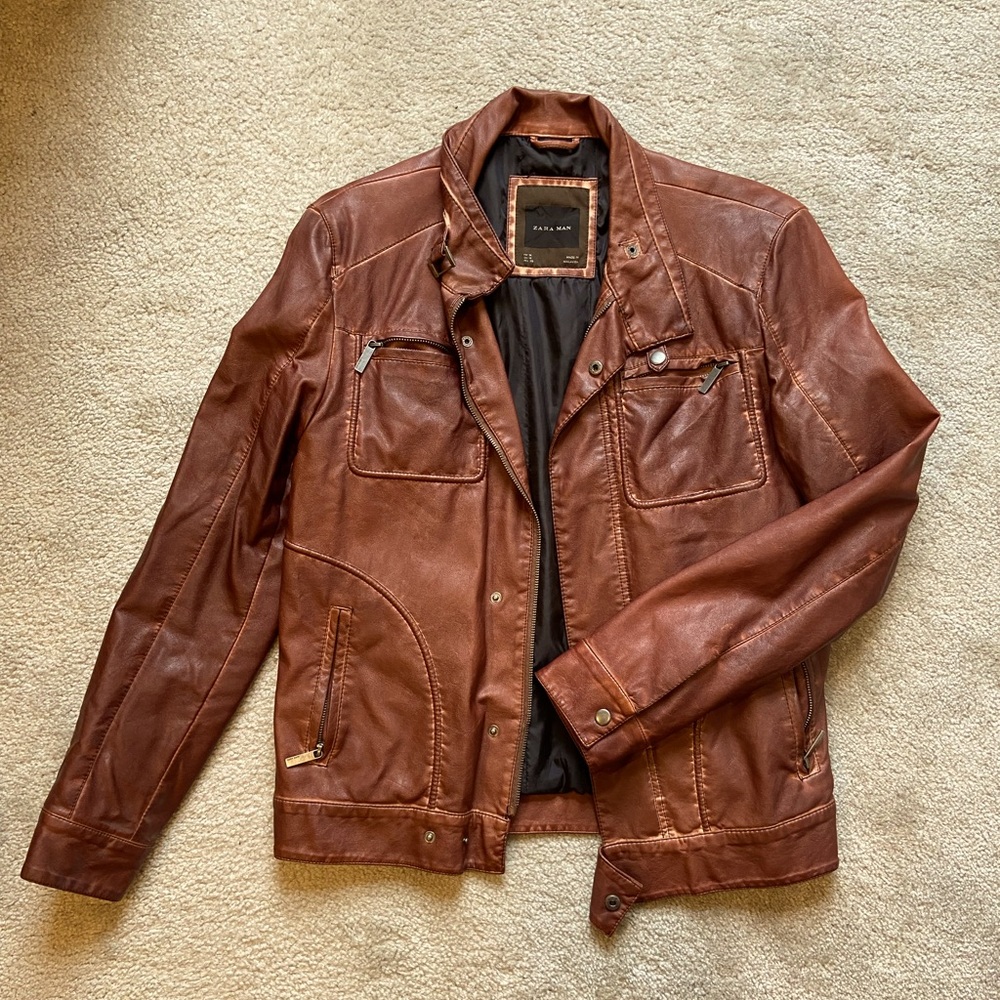 Brown jacket, brand: Zara Man, size M